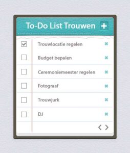 to do list trouwen